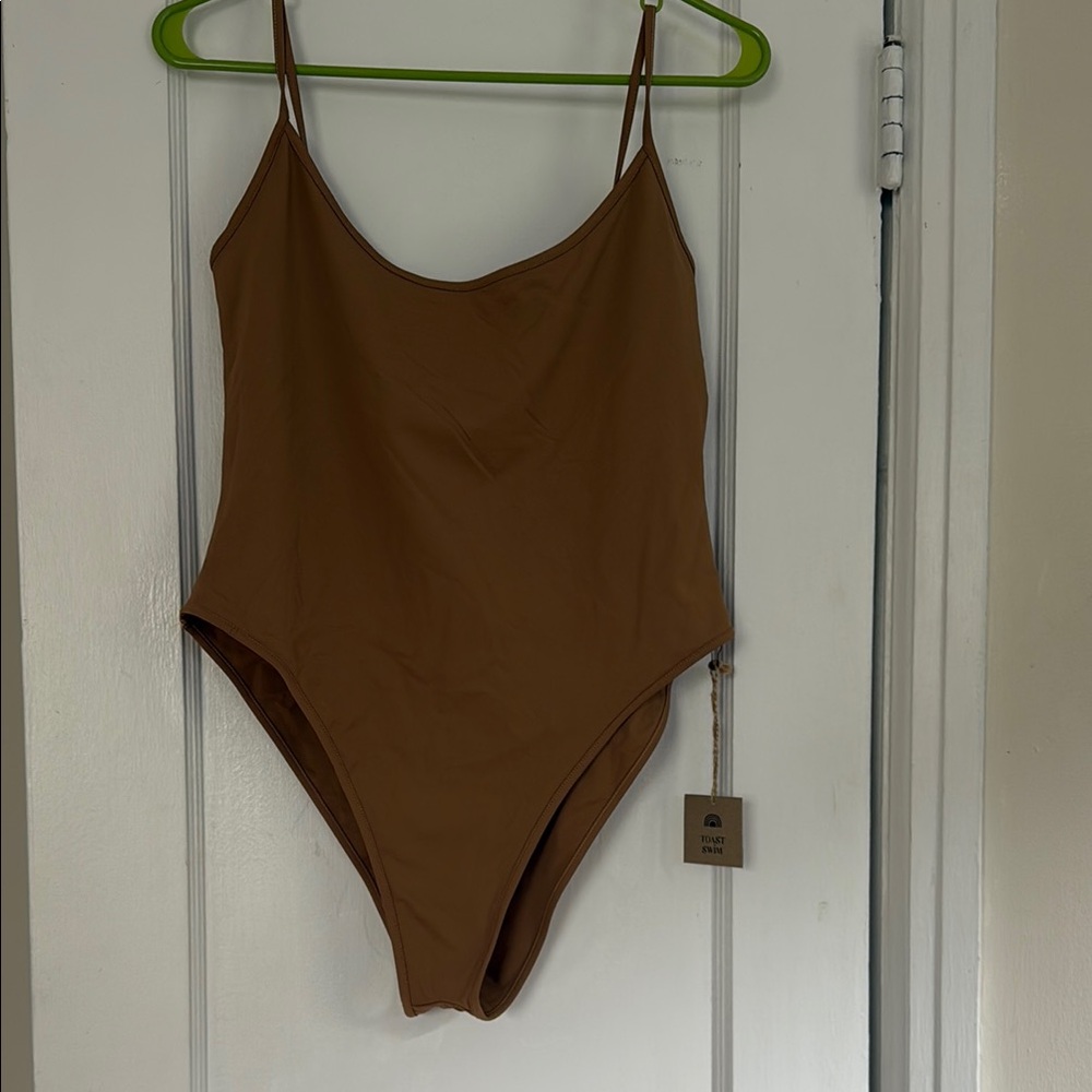 Brown One-Piece Swimsuit